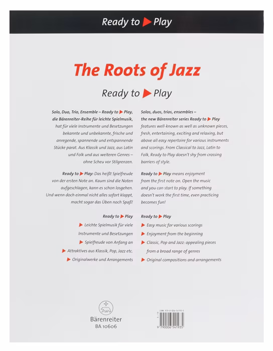 MS The Roots of Jazz for Violin and Violoncello - Škola hry na husliach a violončelo