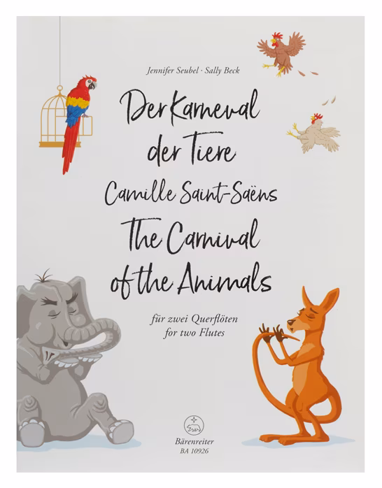 KN Karneval zvířat v úpravě pro dvě flétny - Noty pro dvě příčné flétny