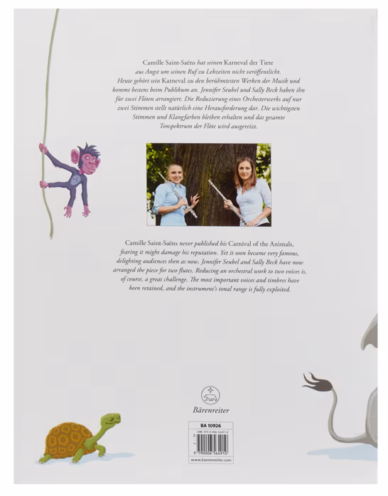 KN Karneval zvířat v úpravě pro dvě flétny - Noty pro dvě příčné flétny