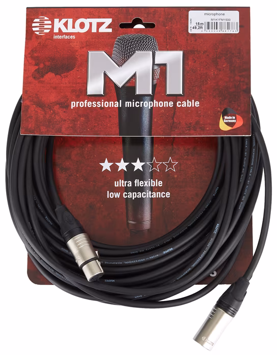 Klotz M1K1FM1500 - Mikrofónny kábel