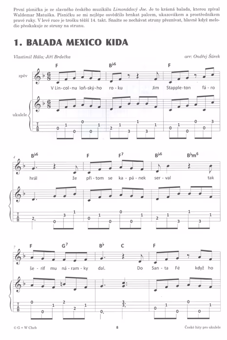 KN České hity pro ukulele - Ondřej Šárek - Škola hry na ukulele