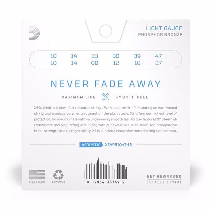 D'Addario XSAPB1047-12 - Struny na dvanásťstrunovú gitaru