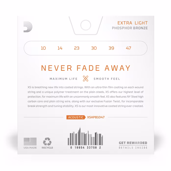 D'Addario XSAPB1047 - Kovové struny na akustickú gitaru