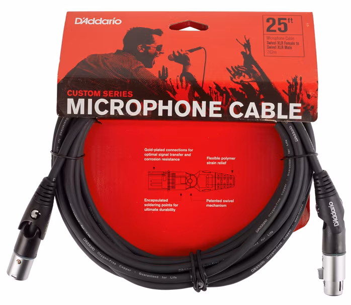 D'Addario PW-MS-25 - Mikrofónny kábel