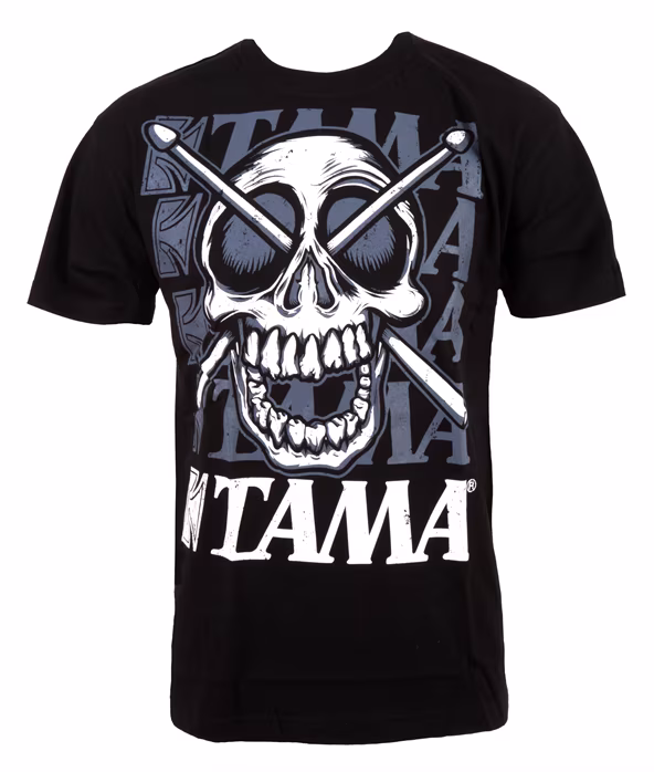 Tama Black T-Shirt Jolly Roger Small - Tričko