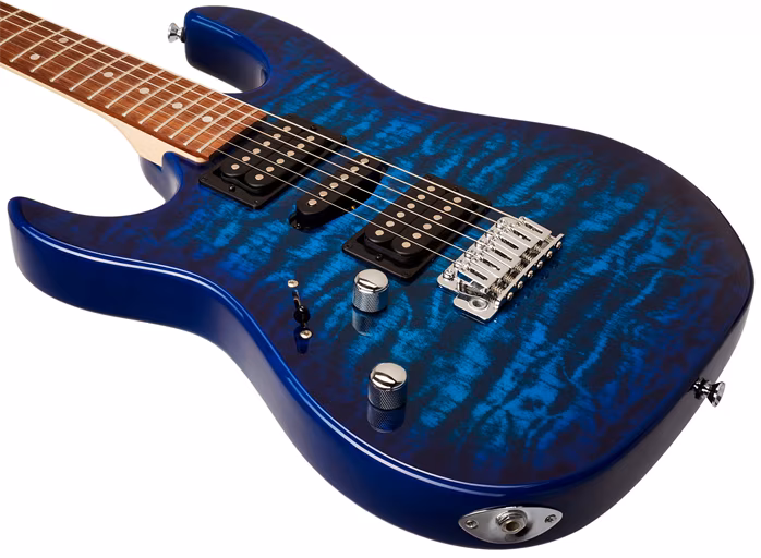 Ibanez GRX70QAL Transparent Blue Burst - Ľavoruká elektrická gitara