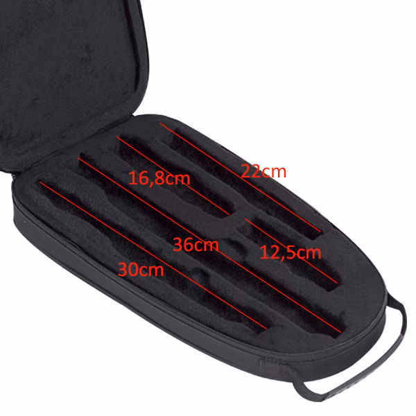 Ortolá 8155 Double case Black - Puzdro pre priečnou flautu