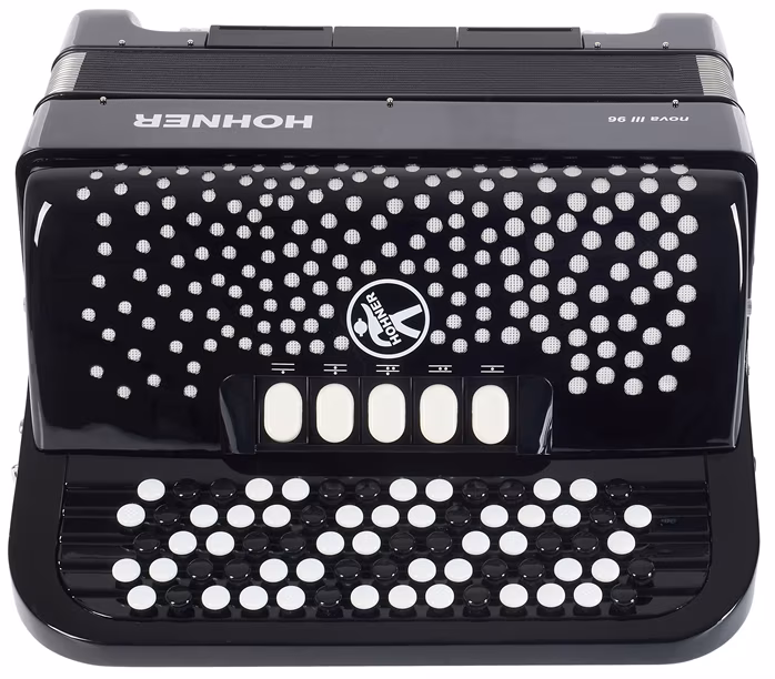 Hohner Nova III 96 black, B-stepped - Chromatický akordeón