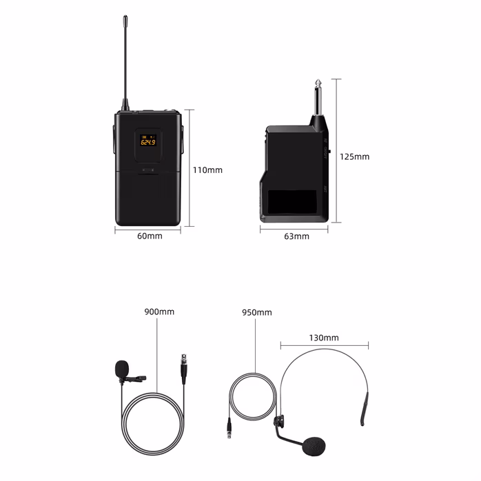 Mozos MIC-UHF-SET (zánovné) - Bezdrôtová reportážna súprava s mikrofónom