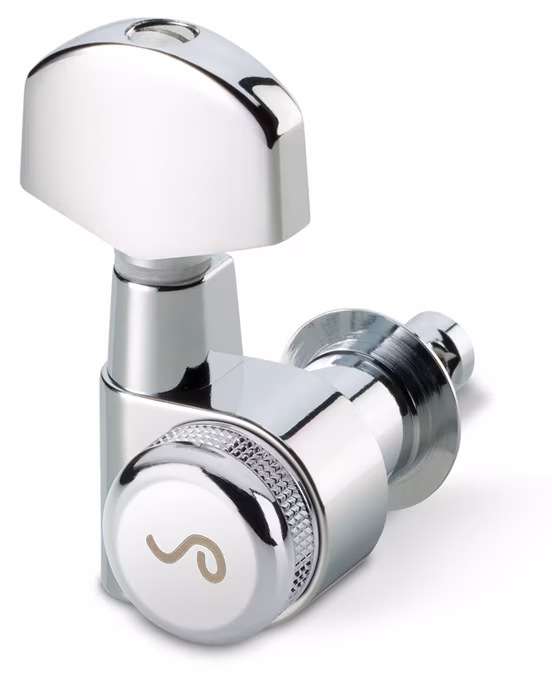 Schaller M6 Pin 3+3, Chrome, Large Metal, Locking 21,0 - Gitarová mechanika