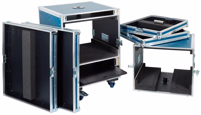 Razzor Cases Swivel case for 2x Aguilar SL112 + rack - Cabinet Flight Case