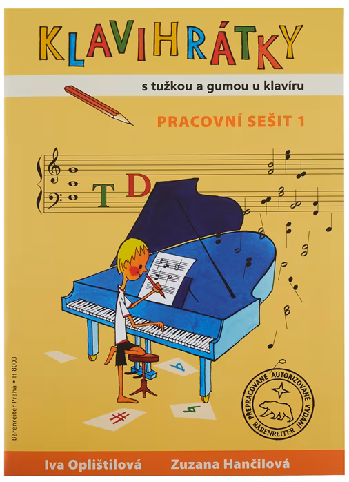 KN Klavihrátky - s tužkou a gumou u klavíru - pracovní sešit 1 - Škola hry na klavíri