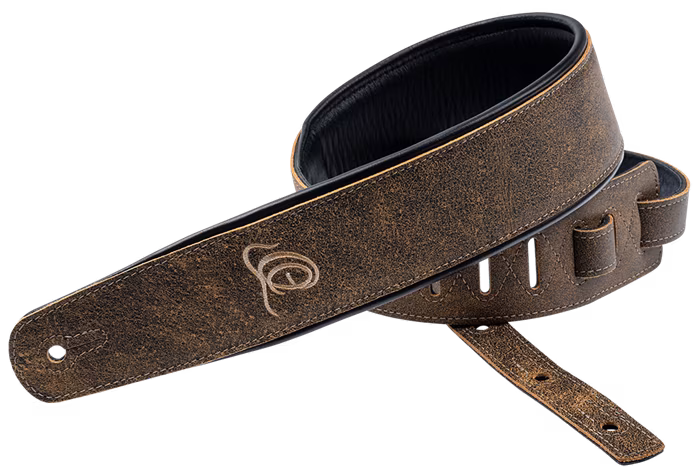 Ortega Leather Strap Dessert Stone - Gitarový popruh