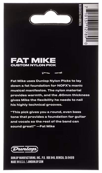 Dunlop Fat Mike Custom Nylon Picks 0.6 - Brnkátka