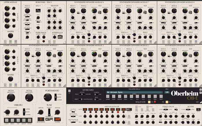 GFORCE Oberheim OB-E - Softvér