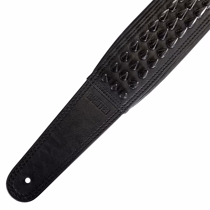 Richter Blackness Gunblack Spikes - Gitarový popruh