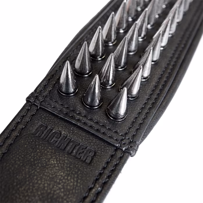Richter Blackness Gunblack Spikes - Gitarový popruh
