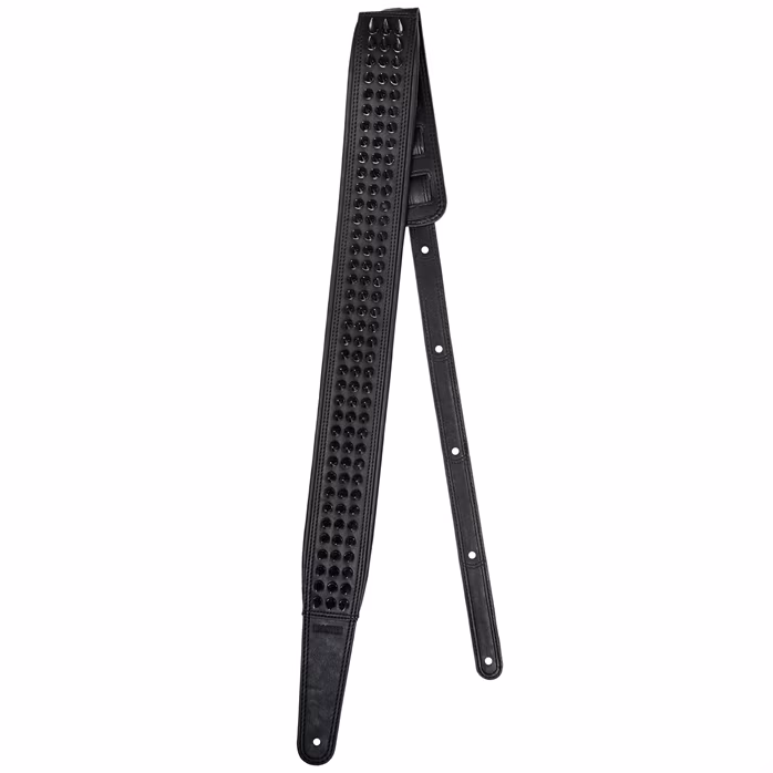 Richter Blackness Gunblack Spikes - Gitarový popruh