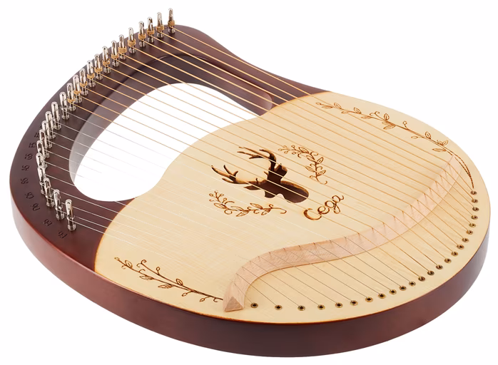 Cega Lyre Harp 24 String Coffee - Lýrka