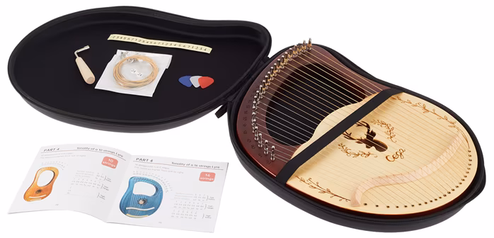 Cega Lyre Harp 24 String Coffee - Lýrka