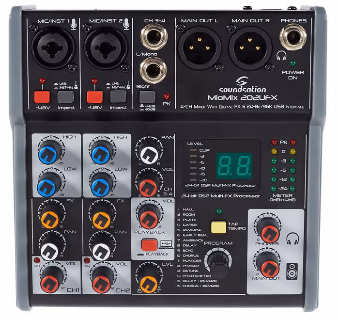 Soundsation MIOMIX 202UFX - Analógový mixážny pult