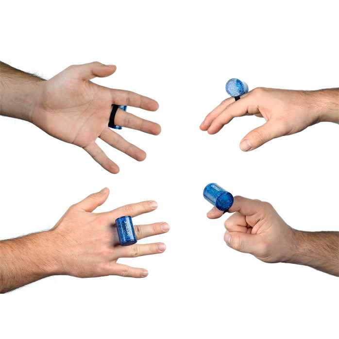 Ortega Plastic Finger Shaker Blue Sparkle - Šejker