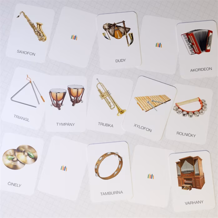 Zodpovědná výuka Třísložkové karty: Hudební nástroje - Hudobná náuka