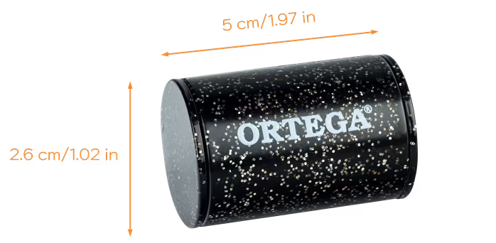 Ortega Plastic Finger Shaker Black Sparkle - Šejker