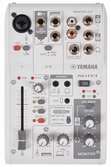 Yamaha AG03 MK2 WH LSPK - Balíček na domáce nahrávanie