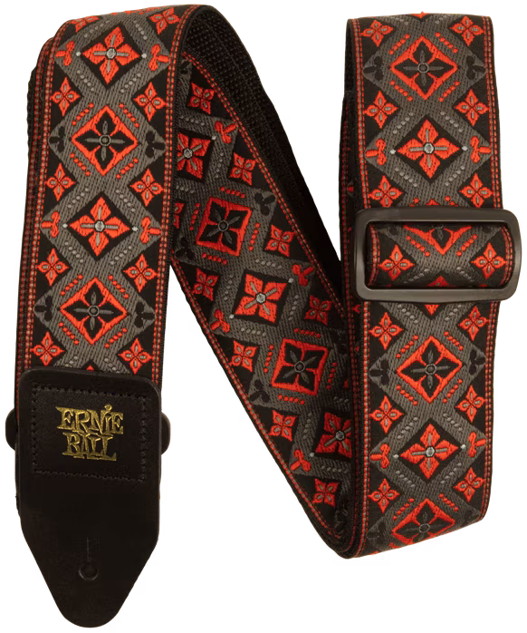 Ernie Ball Jacquard Strap Red King - Gitarový popruh