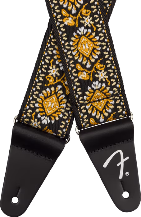 Fender Pasadena Woven Strap, Yellow Lotus, 2" - Gitarový popruh