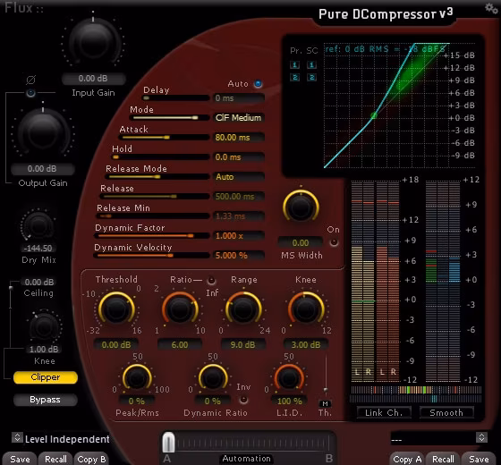 FLUX Audio Pure DCompressor - Softvér