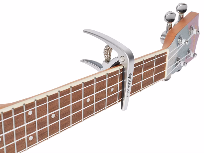 Guitto GGC-07 Ukulele Capo Silver - Kapodaster