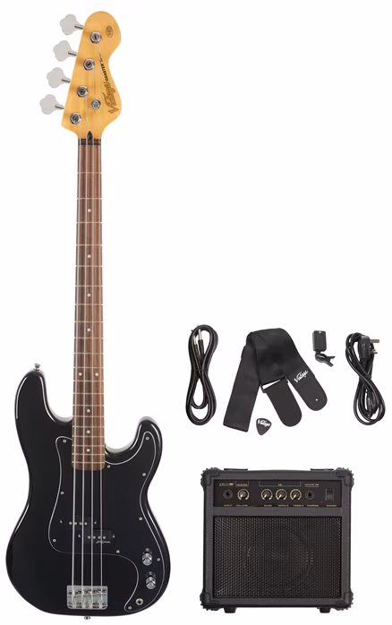Vintage V40 Coaster Series Pack BLK - Basgitarový komplet