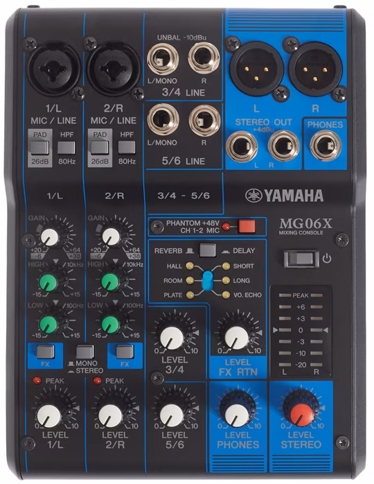Yamaha MG06X - Analógový mixážny pult