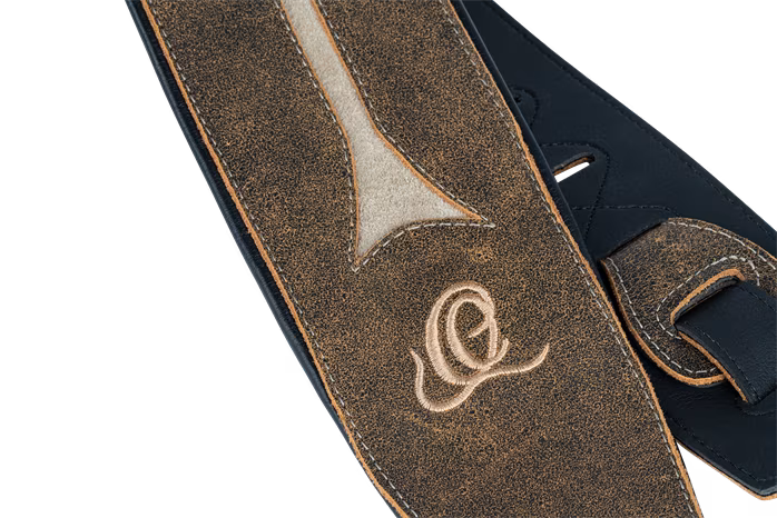 Ortega OSBS-3 Bass Leather Strap - Desert Stone - Gitarový popruh