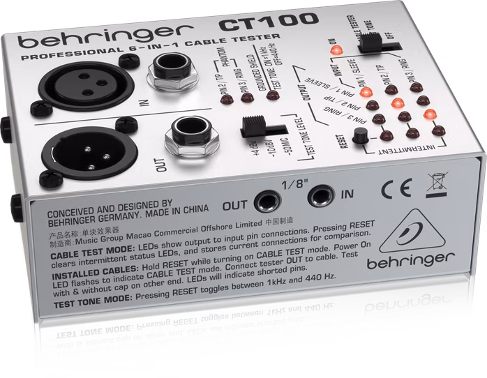 Behringer CT 100 - Testery káblov