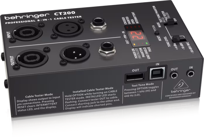 Behringer CT 200 - Testery káblov