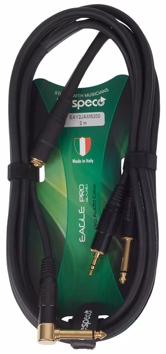 Bespeco Eagle Pro Instrument & Headphone Cable 2 m Angled - Spájací kábel