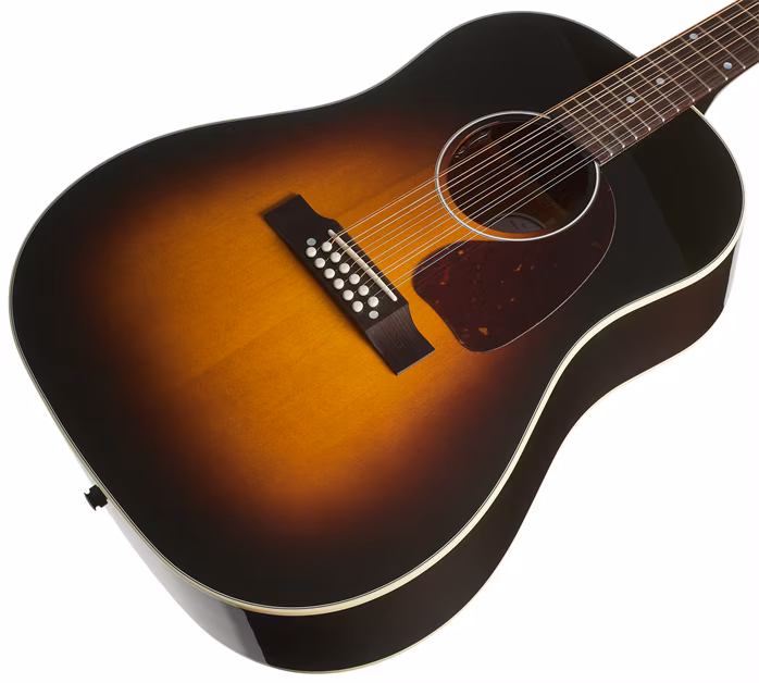 Gibson J-45 Standard 12-String Vintage Sunburst - Dvanásťstrunová elektroakustická gitara