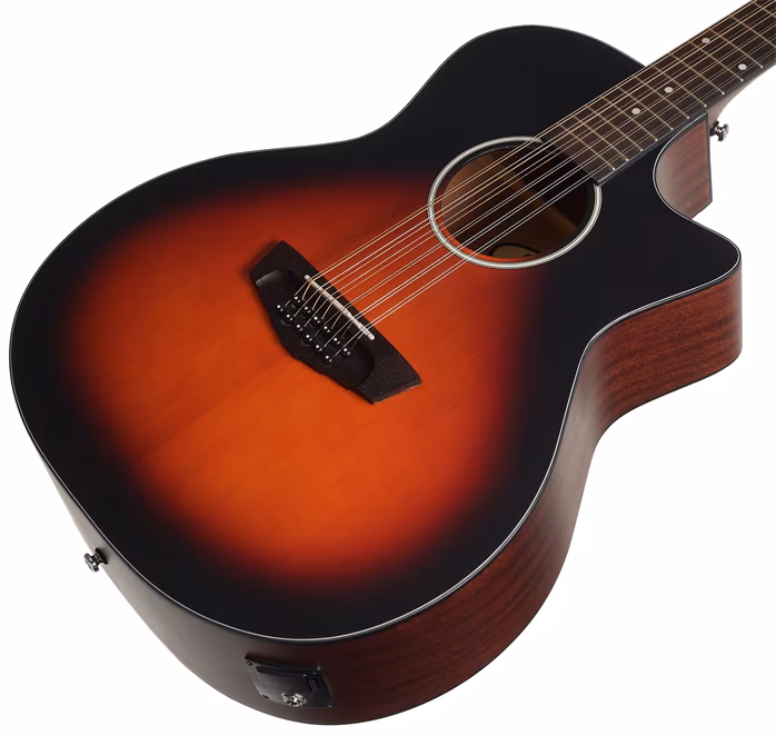 D'Angelico Fulton LS Grand Auditorium 12-String CE Satin Vintage Sunburst - Dvanásťstrunová elektroakustická gitara
