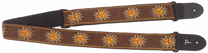 Perri's Leathers 7636 Jacquard Brown Suns - Gitarový popruh