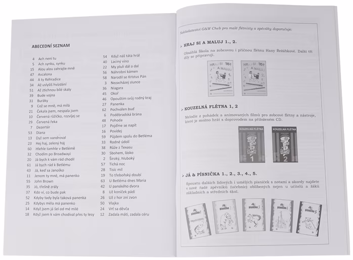 KN Sborník písní v úpravě pro zobcové flétny – 62 NEJ - Spevník