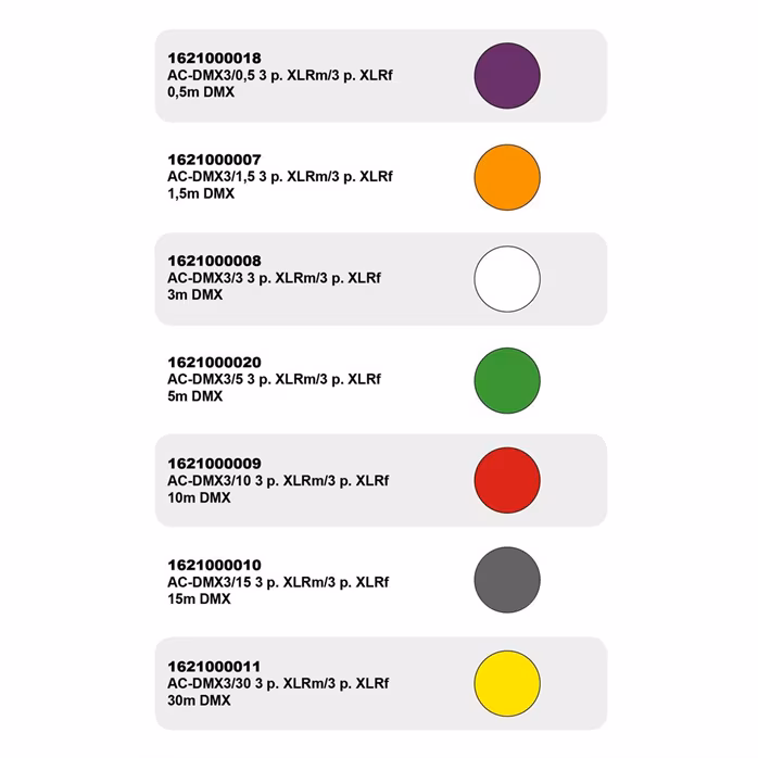 ADJ AC-DMX3/10 3 p. XLRm/3 p. XLRf 10m DMX - DMX kábel