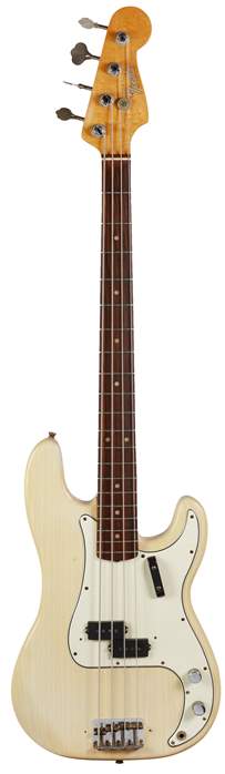 Fender 1966 Precision Bass Refin Trans Blonde 1-Piece Ash Body - Elektrická basgitara