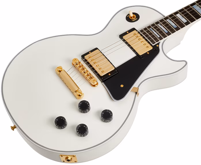 Gibson Custom Les Paul Custom w/ Ebony Fingerboard Gloss Alpine White - Elektrická gitara