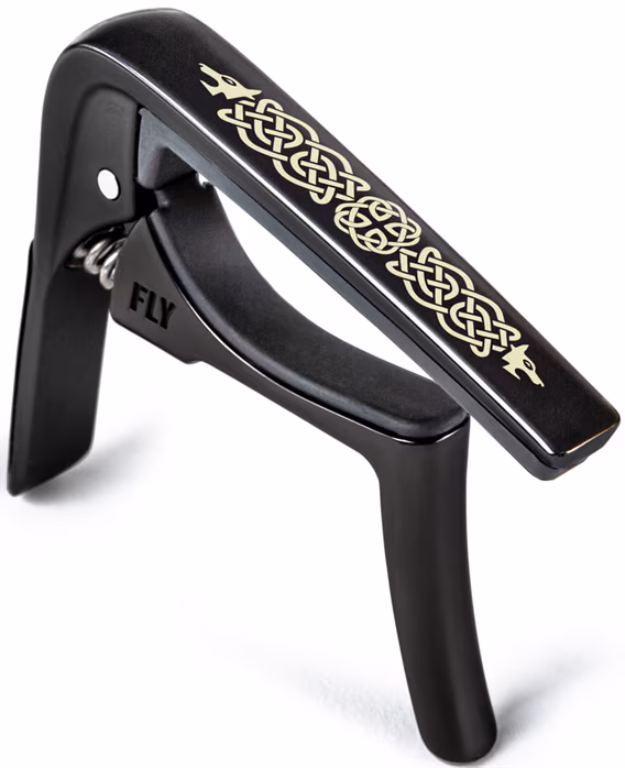 Dunlop Trigger Fly Capo Celtic Knot Edition Curved Black - Kapodaster