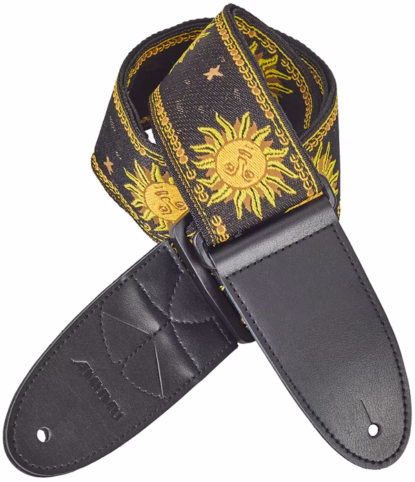 Amumu Jacquard Sun Strap Black - Gitarový popruh