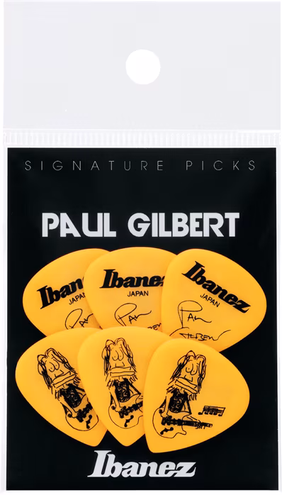 Ibanez Paul Gilbert Picks Yellow, Heavy - Brnkadlá Signature