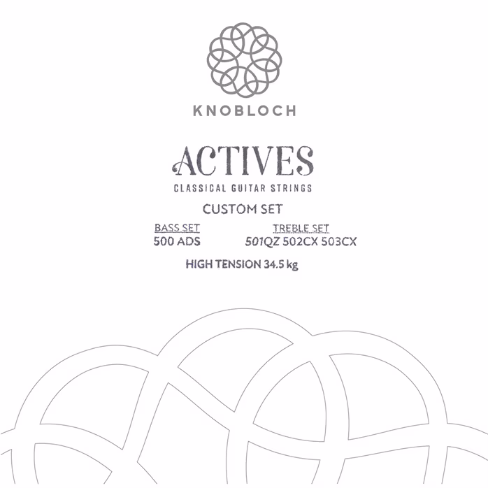 Knobloch ACTIVES Double Silver Bass Set High Tension 34.5  - Nylonové struny na klasickú gitaru
